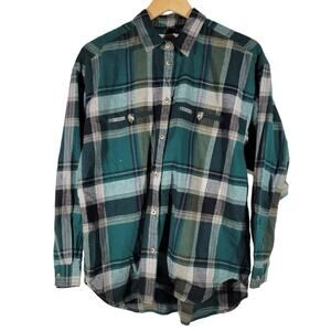 Vintage First Issue Green Long Sleeve Flannel L‎